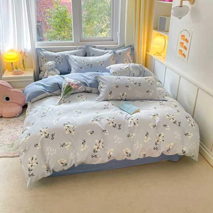 91家纺网 家纺一手货源 找家纺 涵宸家纺 2024新款全棉小清新印花单品套件--单被套 那年花开