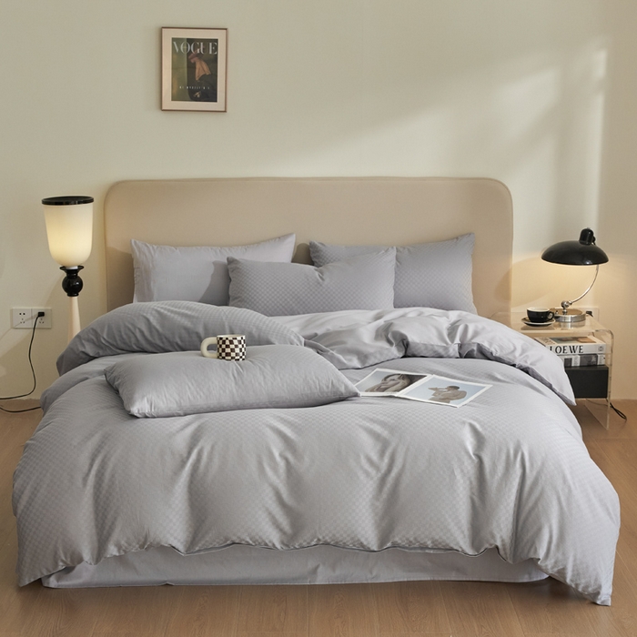 91家纺网 家纺一手货源 找家纺 涵宸家纺 2024新款全棉提花四件套-菲比 菲比-星兰