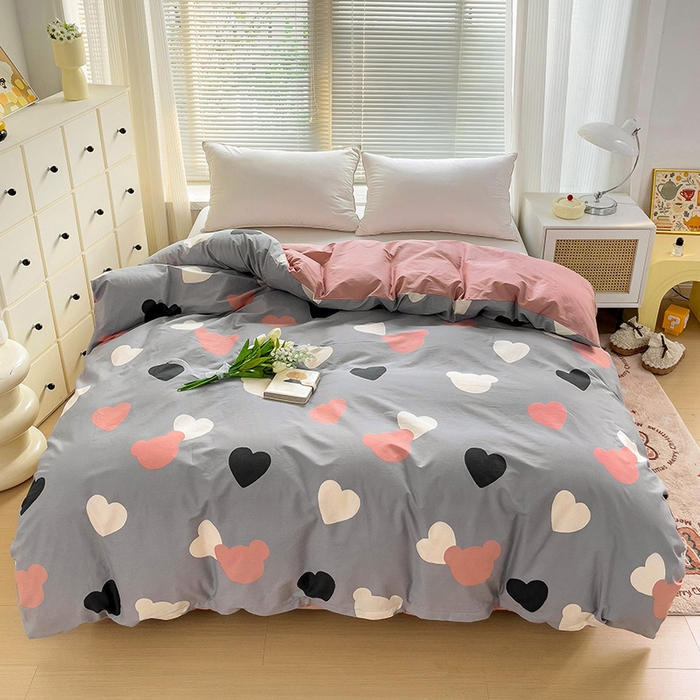 91家纺网 家纺一手货源 找家纺 大柏树 2025新款全棉13376印花四件套系列（可定制）-单被套 小爱恋