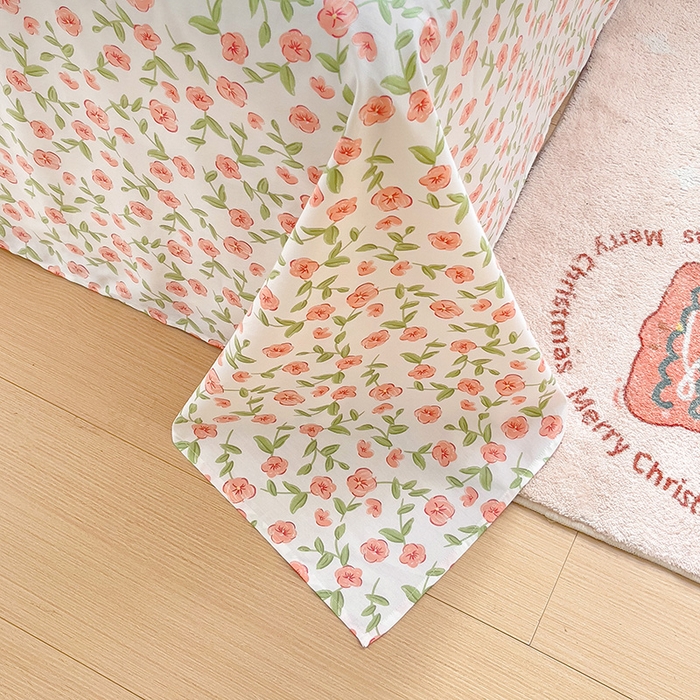 91家纺网 家纺一手货源 找家纺 大柏树 2025新款全棉13376印花四件套系列（可定制）-单床单 春晴