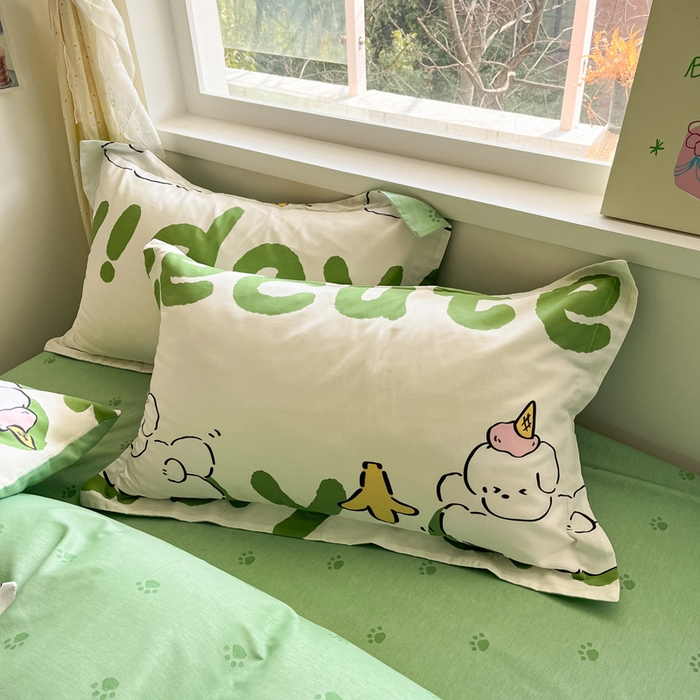 91家纺网 家纺一手货源 找家纺 涵宸家纺 2024新款全棉小清新印花单品套件--单被套 萌宝宝