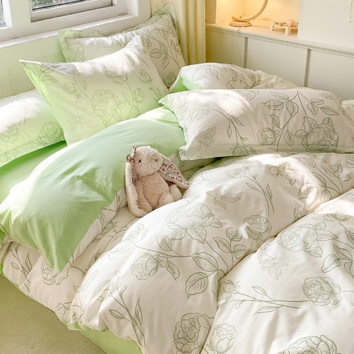 91家纺网 家纺一手货源 找家纺 涵宸家纺 2024新款全棉小清新印花单品套件--单被套 晚风吟