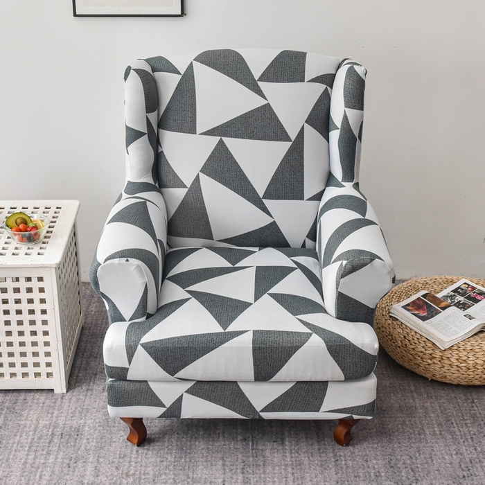 91家纺网 家纺一手货源 找家纺 兴妮雅家纺 2024新款老虎椅套 灰调三角形