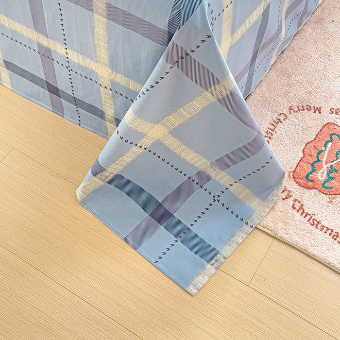 91家纺网 家纺一手货源 找家纺 大柏树 2025新款全棉13376印花四件套系列（可定制）-单床单 卡洛塔-蓝