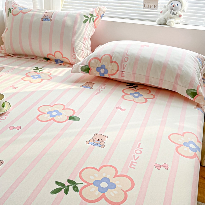 91家纺网 家纺一手货源 找家纺 涵宸家纺 2024新款全棉小清新印花单品套件--单枕套 枕套-弗洛斯