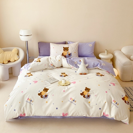 91家纺网 家纺一手货源 找家纺 （总）田野 2024大版卡通混搭全棉四件套