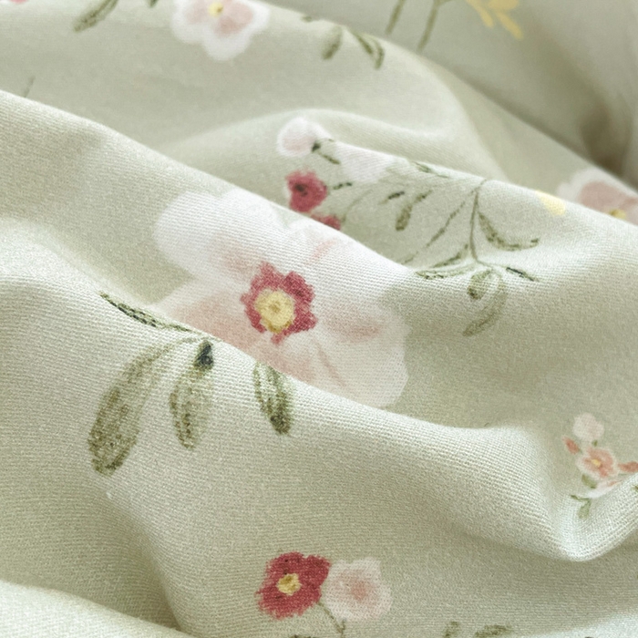 91家纺网 家纺一手货源 找家纺 涵宸家纺 2024新款全棉小清新印花单品套件--单被套 浅香