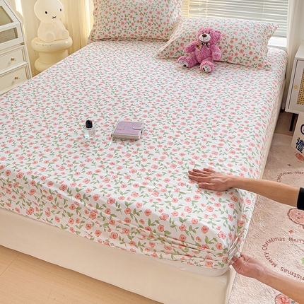 大柏树 2025新款全棉13376印花四件套系列（可定制）-单床笠 春晴