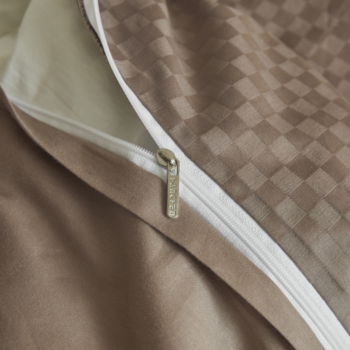 91家纺网 家纺一手货源 找家纺 涵宸家纺 2024新款全棉提花四件套-菲比 菲比-奶茶色