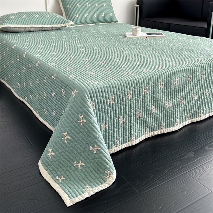 91家纺网 家纺一手货源 找家纺 美优兰 2025春双面天丝高温砂洗床盖 机器狗