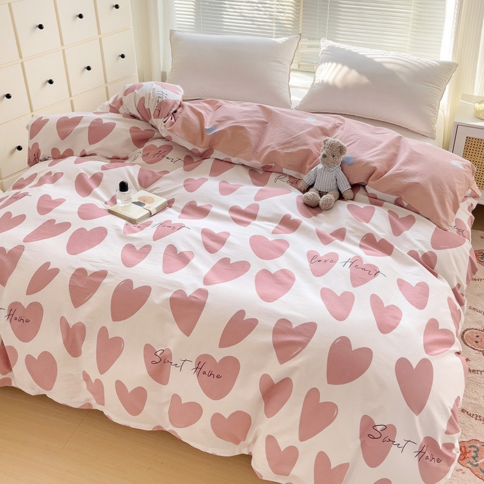 91家纺网 家纺一手货源 找家纺 大柏树 2025新款全棉13376印花四件套系列（可定制）-单被套 倾心