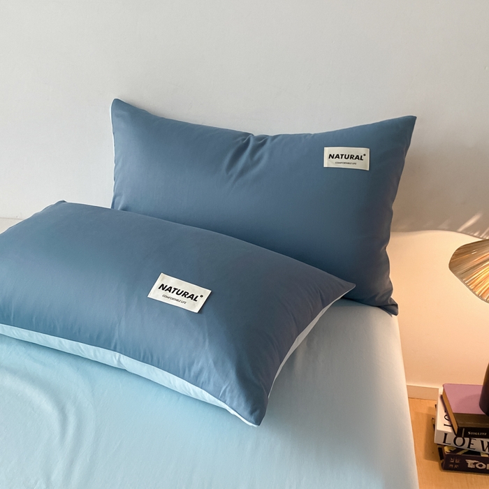 91家纺网 家纺一手货源 找家纺 （总）芊寻家居 2024新款13372全棉纯色四件套无印良品风简约套件