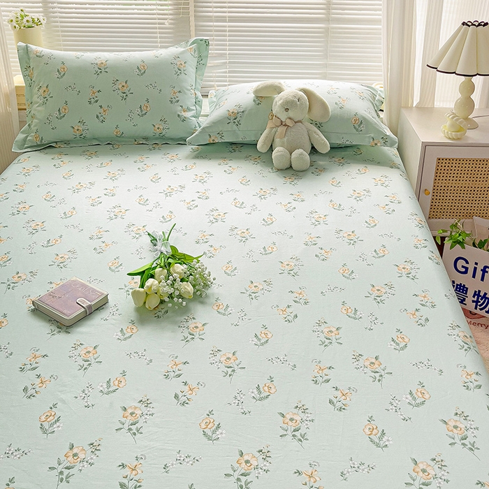 91家纺网 家纺一手货源 找家纺 大柏树 2025新款全棉13376印花四件套系列（可定制）-单床单 浅沫