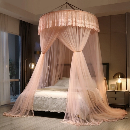 91家纺网 家纺一手货源 找家纺 （总）夏彩 2024新款加高加大加密1.5米直径蕾丝大圆顶88551