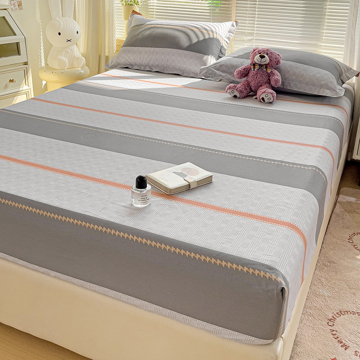 91家纺网 家纺一手货源 找家纺 大柏树 2025新款全棉13376印花四件套系列（可定制）-单床笠 罗伊