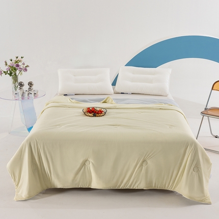 91家纺网 家纺一手货源 找家纺 （总）华美被业 2025新款氨纶纯色凉感丝夏被被子被芯夏凉被