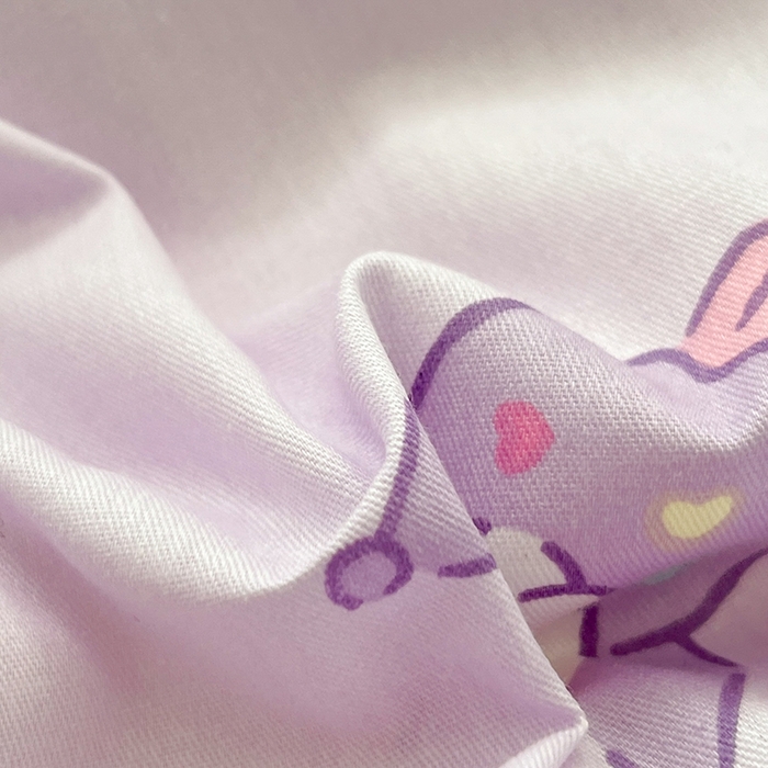 91家纺网 家纺一手货源 找家纺 博雅 2024新款三丽鸥正版授权全棉活性印花单床笠 辛巴与库洛米