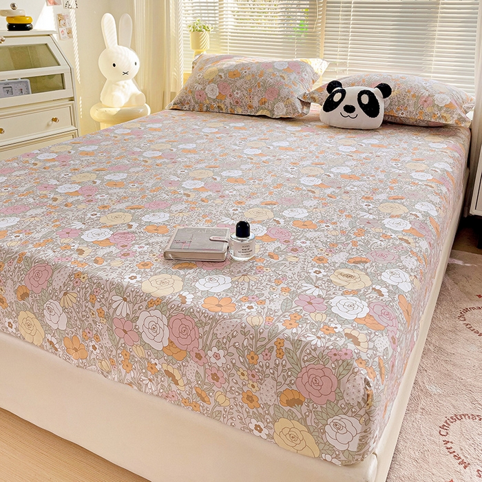 91家纺网 家纺一手货源 找家纺 大柏树 2025新款全棉13376印花四件套系列（可定制）-单床笠 灵韵