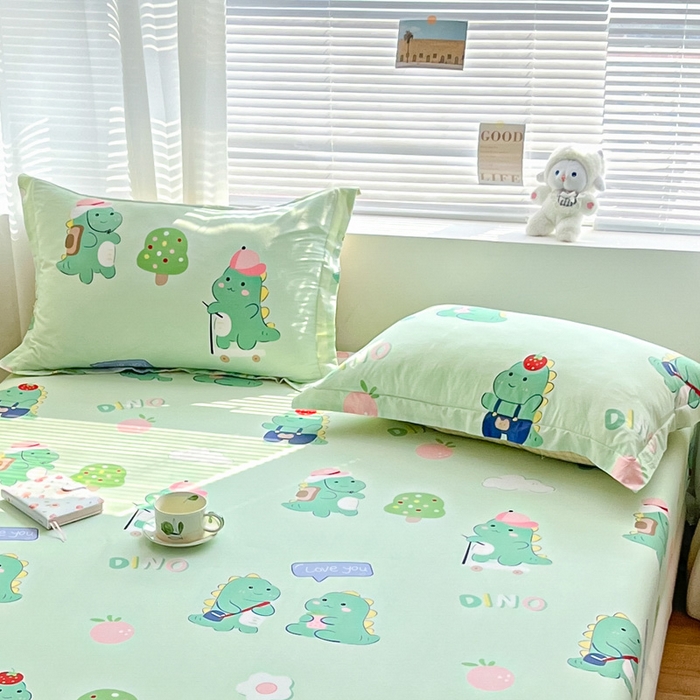 91家纺网 家纺一手货源 找家纺 涵宸家纺 2024新款全棉小清新印花单品套件--单枕套 枕套-龙游记