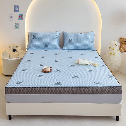 91家纺网 家纺一手货源 找家纺 （总）邦妮家纺 2024新款A类凉感丝床笠凉席床垫30公分内可用