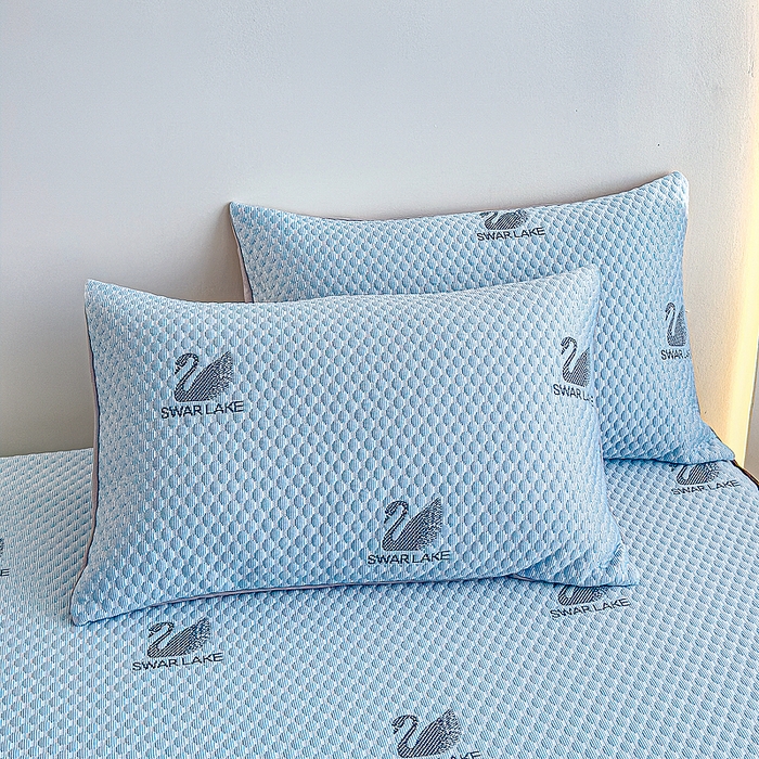 91家纺网 家纺一手货源 找家纺 邦妮家纺 2024新款A类凉感丝床笠凉席床垫30公分内可用 动物乐园-蓝