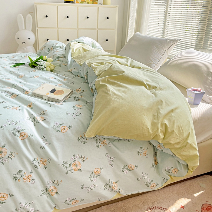 91家纺网 家纺一手货源 找家纺 大柏树 2025新款全棉13376印花四件套系列（可定制）-单被套 浅沫