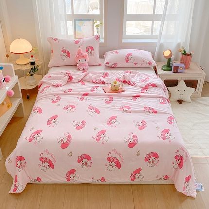 91家纺网 家纺一手货源 找家纺 （总）DS-2025新款儿童卡通三丽鸥正版授权A类针织棉夏被系列