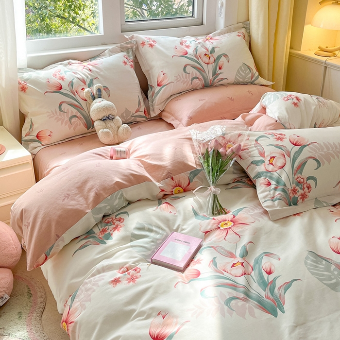 91家纺网 家纺一手货源 找家纺 涵宸家纺 2024新款全棉小清新印花单品套件--单被套 长歌行