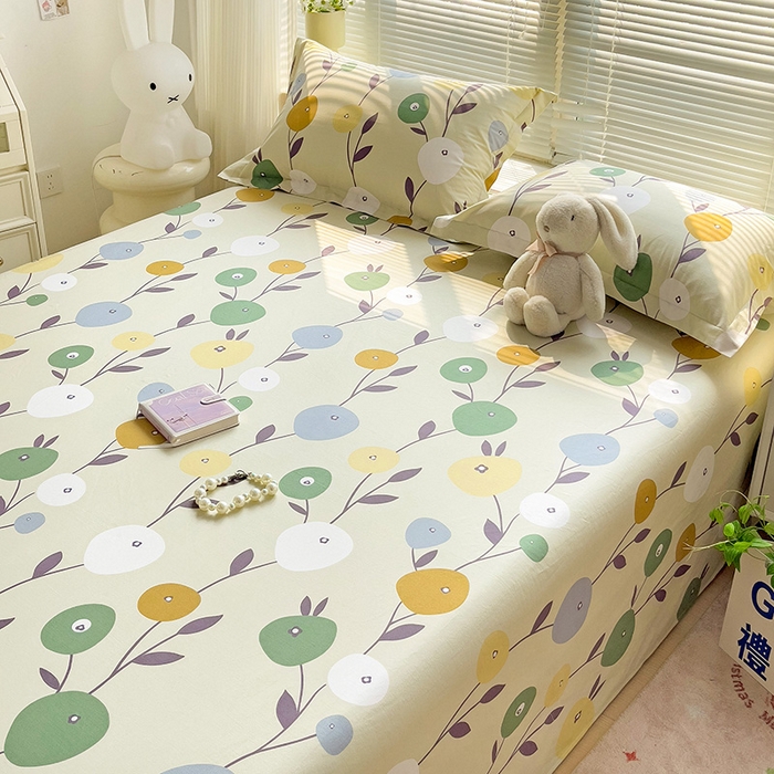 91家纺网 家纺一手货源 找家纺 大柏树 2025新款全棉13376印花四件套系列（可定制）-单床单 娜然