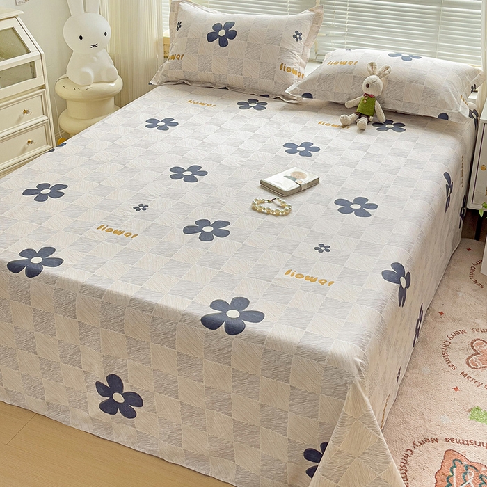 91家纺网 家纺一手货源 找家纺 大柏树 2025新款全棉13376印花四件套系列（可定制）-单床单 熹微