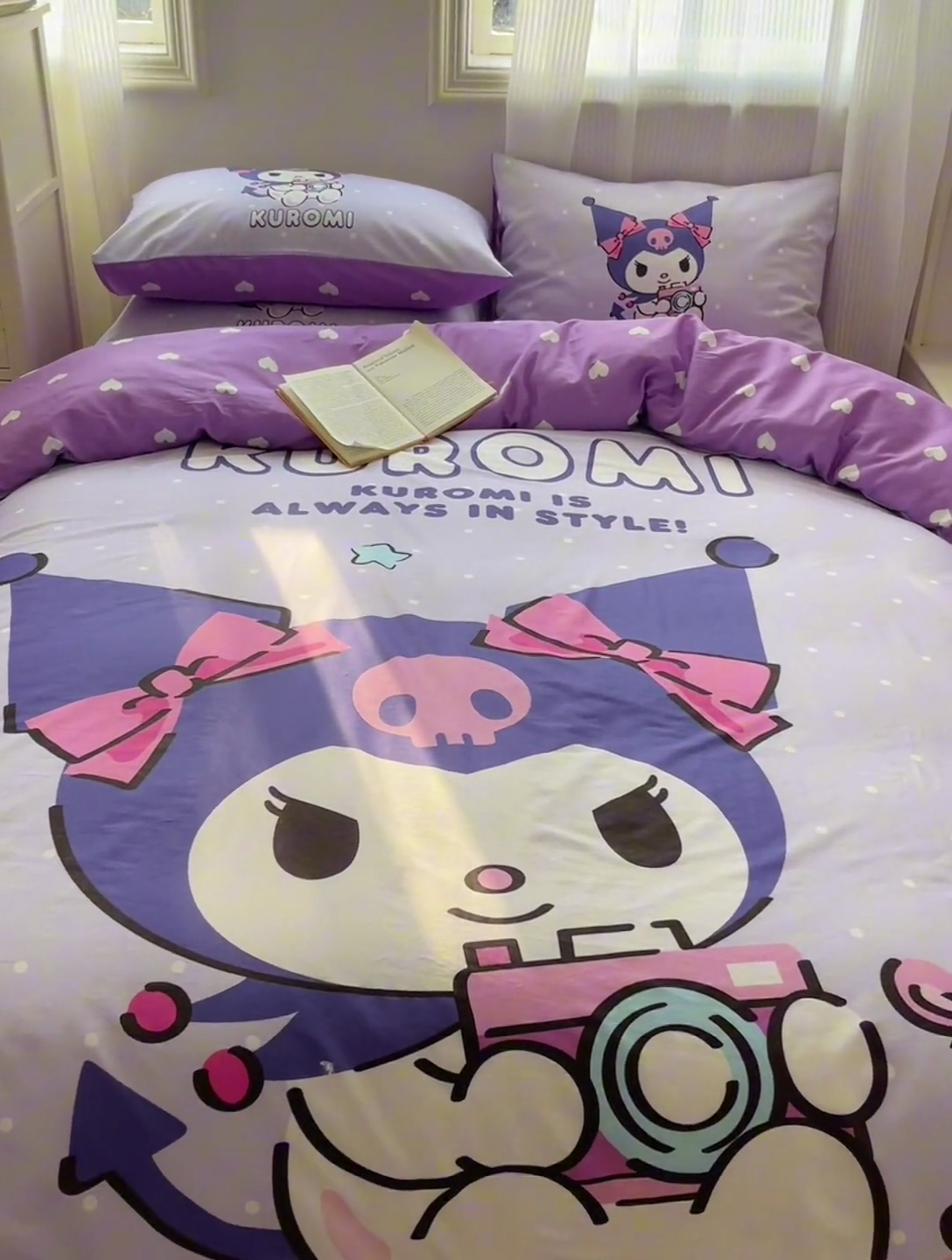 91家纺网 家纺一手货源 找家纺 星座 2025大版全棉三丽鸥四件套 魔法库洛米