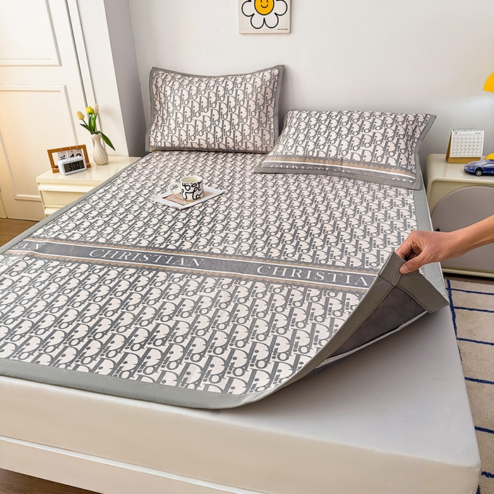 91家纺网 家纺一手货源 找家纺 大元 2025新款数码印花冰藤席系列 -冰藤条席 DIO