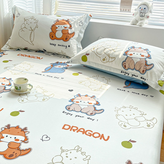 91家纺网 家纺一手货源 找家纺 涵宸家纺 2024新款全棉小清新印花单品套件--单枕套 枕套-龙先生