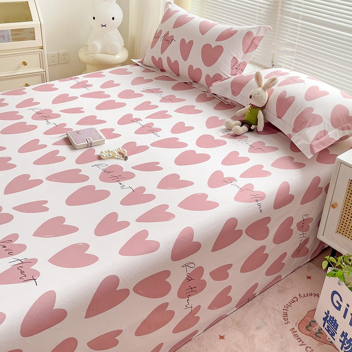 91家纺网 家纺一手货源 找家纺 大柏树 2025新款全棉13376印花四件套系列（可定制）-单床单 倾心