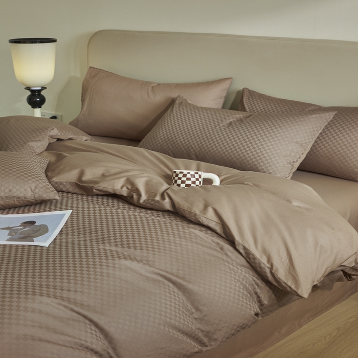 91家纺网 家纺一手货源 找家纺 （总）涵宸家纺 2024新款全棉提花四件套-菲比