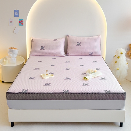 91家纺网 家纺一手货源 找家纺 （总）邦妮家纺 2024新款A类凉感丝床笠凉席床垫30公分内可用