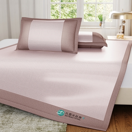 91家纺网 家纺一手货源 找家纺 （总）爱宝被业 2025新款直播爆款冰丝凉席刺绣款