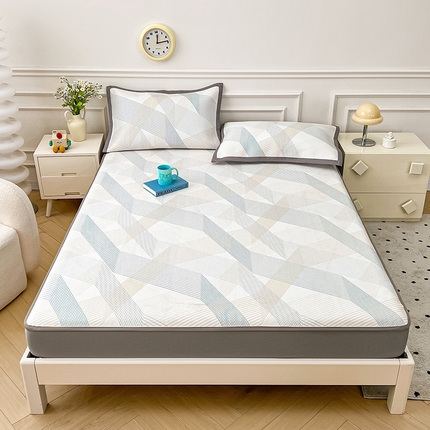 91家纺网 家纺一手货源 找家纺 （总）大元 2025新款数码印花冰藤席系列 -冰藤床笠