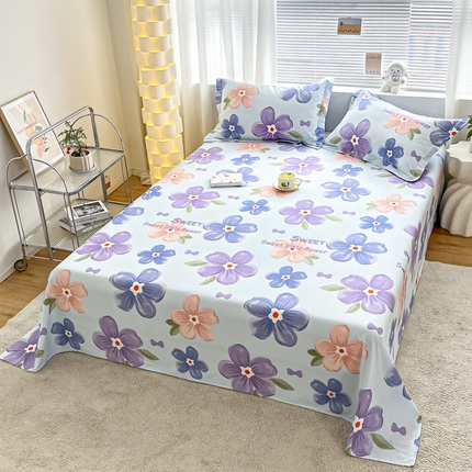 91家纺网 家纺一手货源 找家纺 （总）涵宸家纺 2024新款全棉小清新印花单品套件--单床单