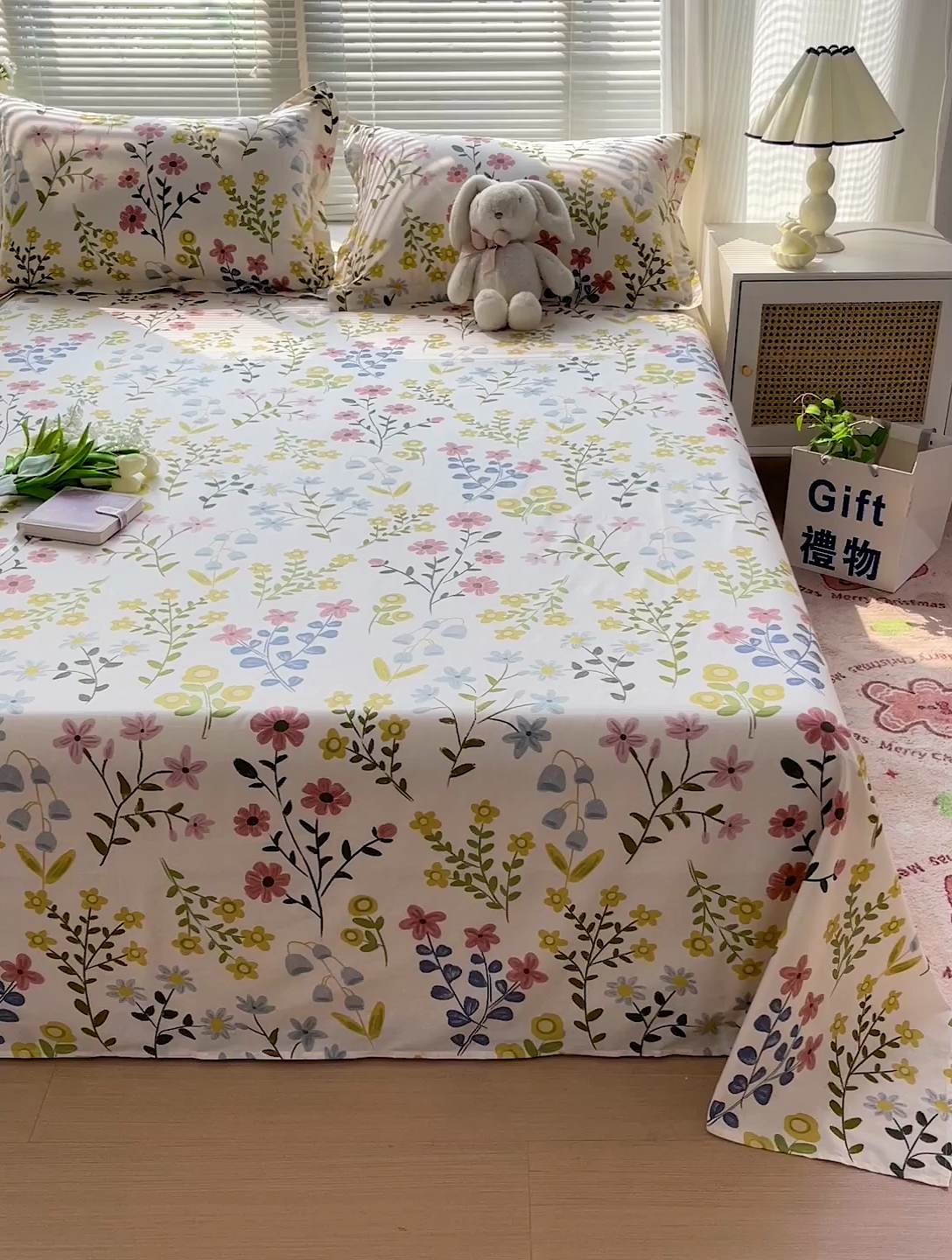 91家纺网 家纺一手货源 找家纺 大柏树 2025新款全棉13376印花四件套系列（可定制）-单床单 云梦花都