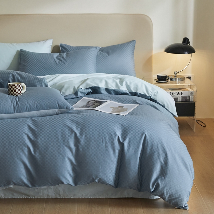 91家纺网 家纺一手货源 找家纺 涵宸家纺 2024新款全棉提花四件套-菲比 菲比-宾利兰