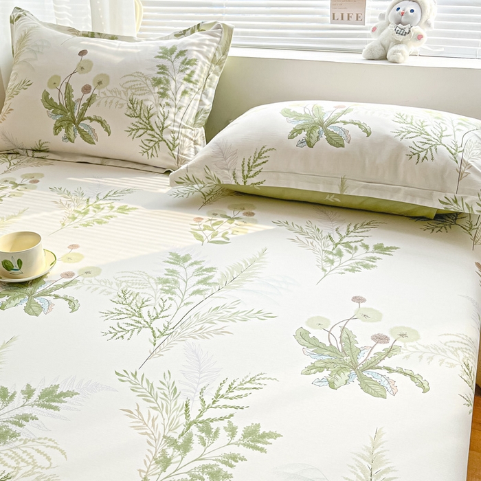 91家纺网 家纺一手货源 找家纺 涵宸家纺 2024新款全棉小清新印花单品套件--单枕套 枕套-金秋