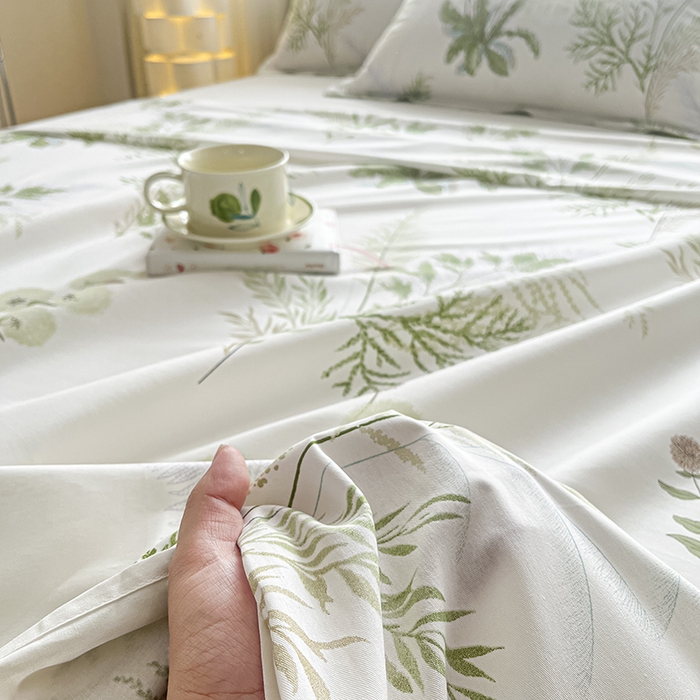 91家纺网 家纺一手货源 找家纺 涵宸家纺 2024新款全棉小清新印花单品套件--单床单 床单-金秋