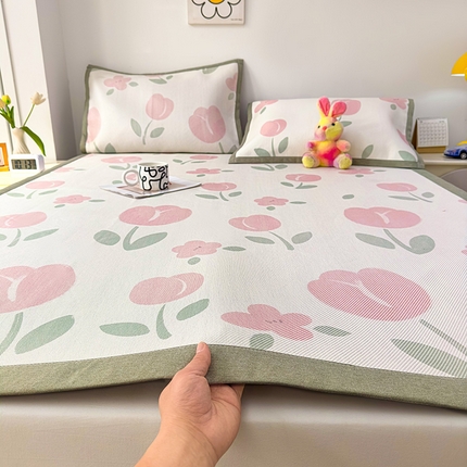 91家纺网 家纺一手货源 找家纺 （总）大元 2025新款数码印花冰藤席系列 -冰藤条席