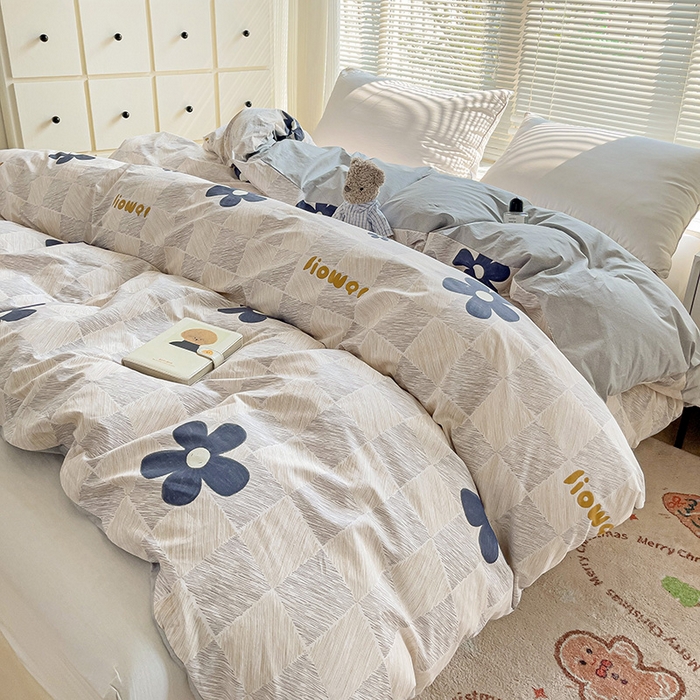 91家纺网 家纺一手货源 找家纺 大柏树 2025新款全棉13376印花四件套系列（可定制）-单被套 熹微