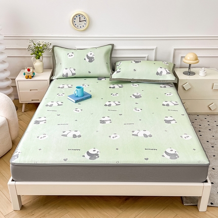 91家纺网 家纺一手货源 找家纺 （总）大元 2025新款数码印花冰藤席系列 -冰藤床笠