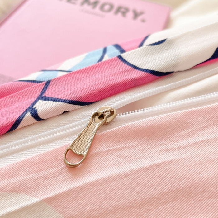 91家纺网 家纺一手货源 找家纺 博雅 2024新款全棉三丽鸥AB版活性印花四件套 樱桃美乐蒂