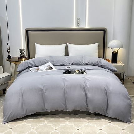 91家纺网 家纺一手货源 找家纺 （总）富馨莱 2024新款60支A类全棉纯棉磨毛纯色双拼被套