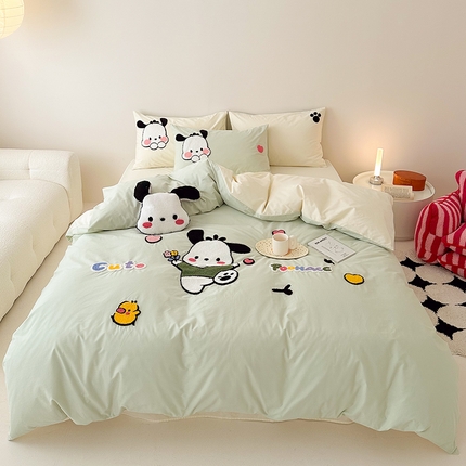 91家纺网 家纺一手货源 找家纺 （总）懒猫家纺 24新款40支全棉水洗棉毛巾绣四件套礼盒包装