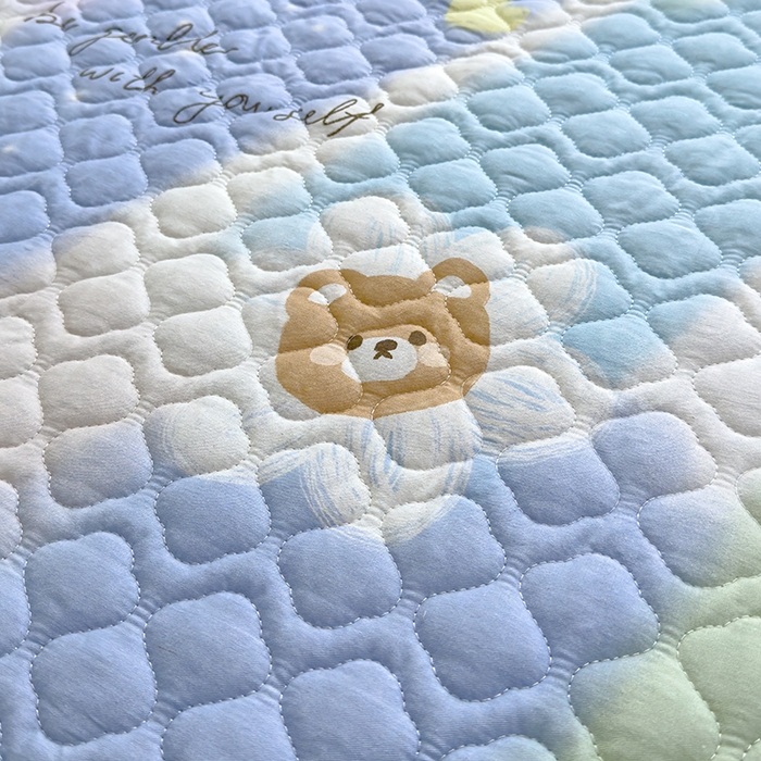 91家纺网 家纺一手货源 找家纺 冬然 2023新款全棉床盖纯棉床盖夹棉床单全棉床单纯棉床单油彩画